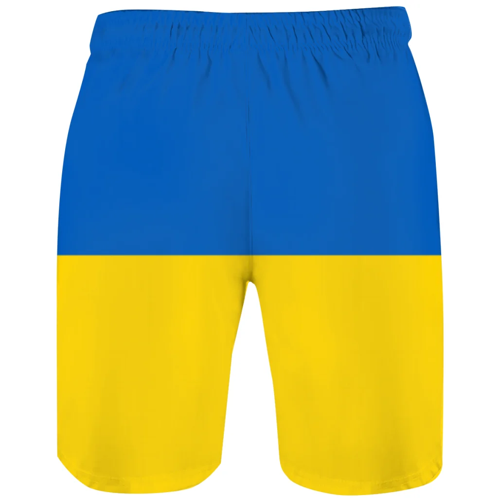 3D Ukrain Eagle Emblem Graphic Beach Shorts Men Ukrainian Flag Short Pant Swimsuit Summer Hawaii Swim Trunks Cool Kid Ice Shorts 3