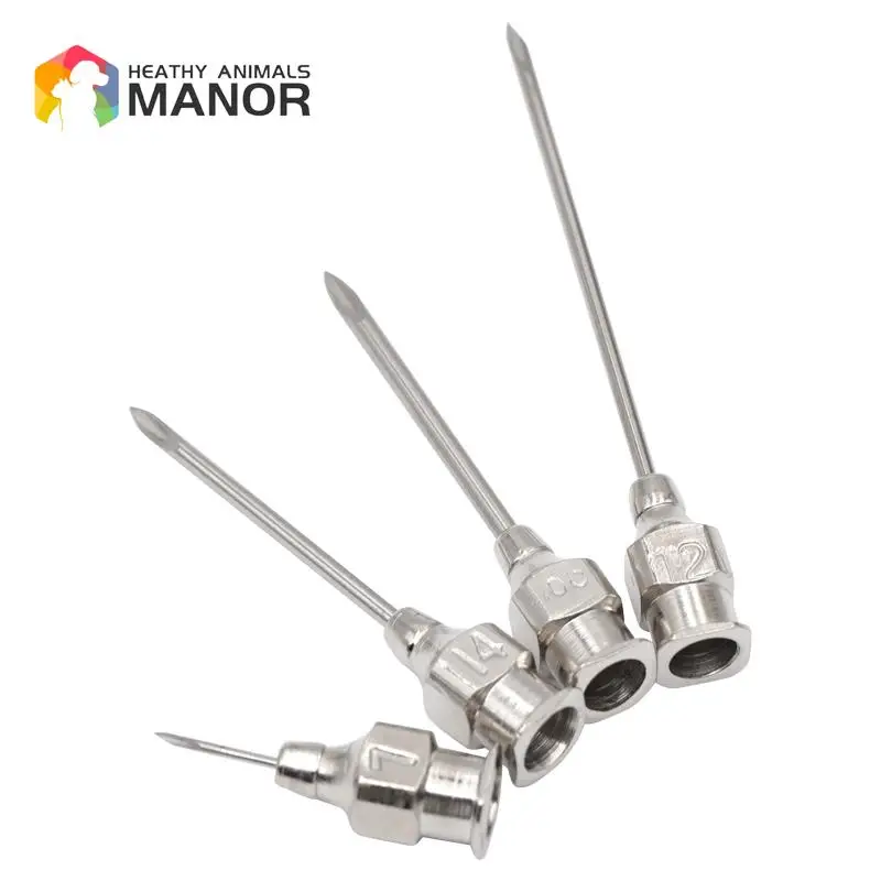 10Pcs Stainless Steel Veterinary Needle Syringe Needle Dispensing Needles Laboratory Sampling Needle Livestock Accessories 6