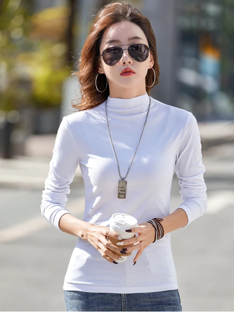 Fashion Metal Chain Necklace Decoration White T-shirt Short Tops Women Slim  Fit Short-sleeved Tshirt 2022 Summer New Basic Tees - T-shirts - AliExpress