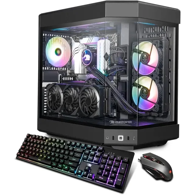 Игровой ПК iBuyPower Pro Y60, настольный компьютер Y60BI9N4701 (Intel i9-13900KF, 3,0 ГГц, Nvidia GeForce RTX 4070, 12 ГБ, 32 ГБ, 5200 МГц 1