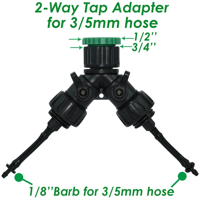 Kesla Tap Adapter Gyors Csatlakozók Barb 2-Utas Vagy 4-Utas 3/5 Mm-Es Tömlőkert-Öntözővíz-Elosztóhoz 1/8 ' Csőszerelvényekhez - Image 3