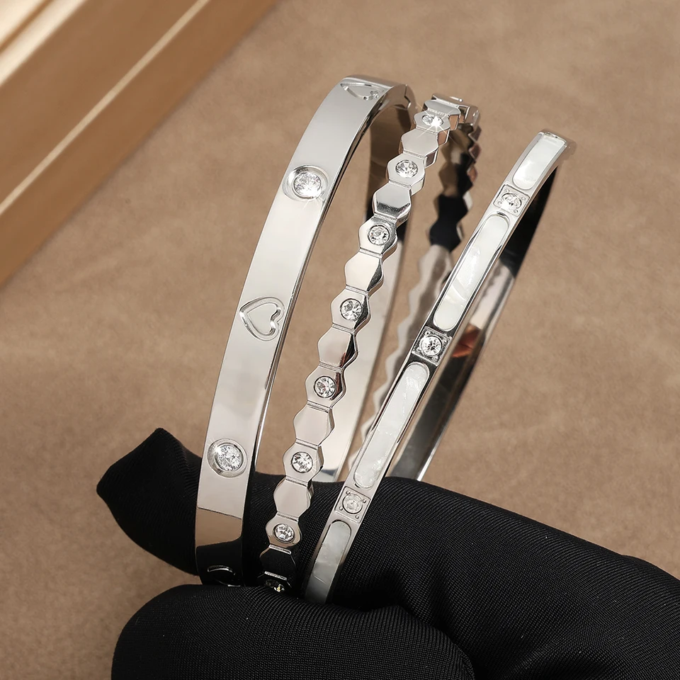 ZAKOL 18K الذهب اللون الفولاذ المقاوم للصدأ مكدسة...