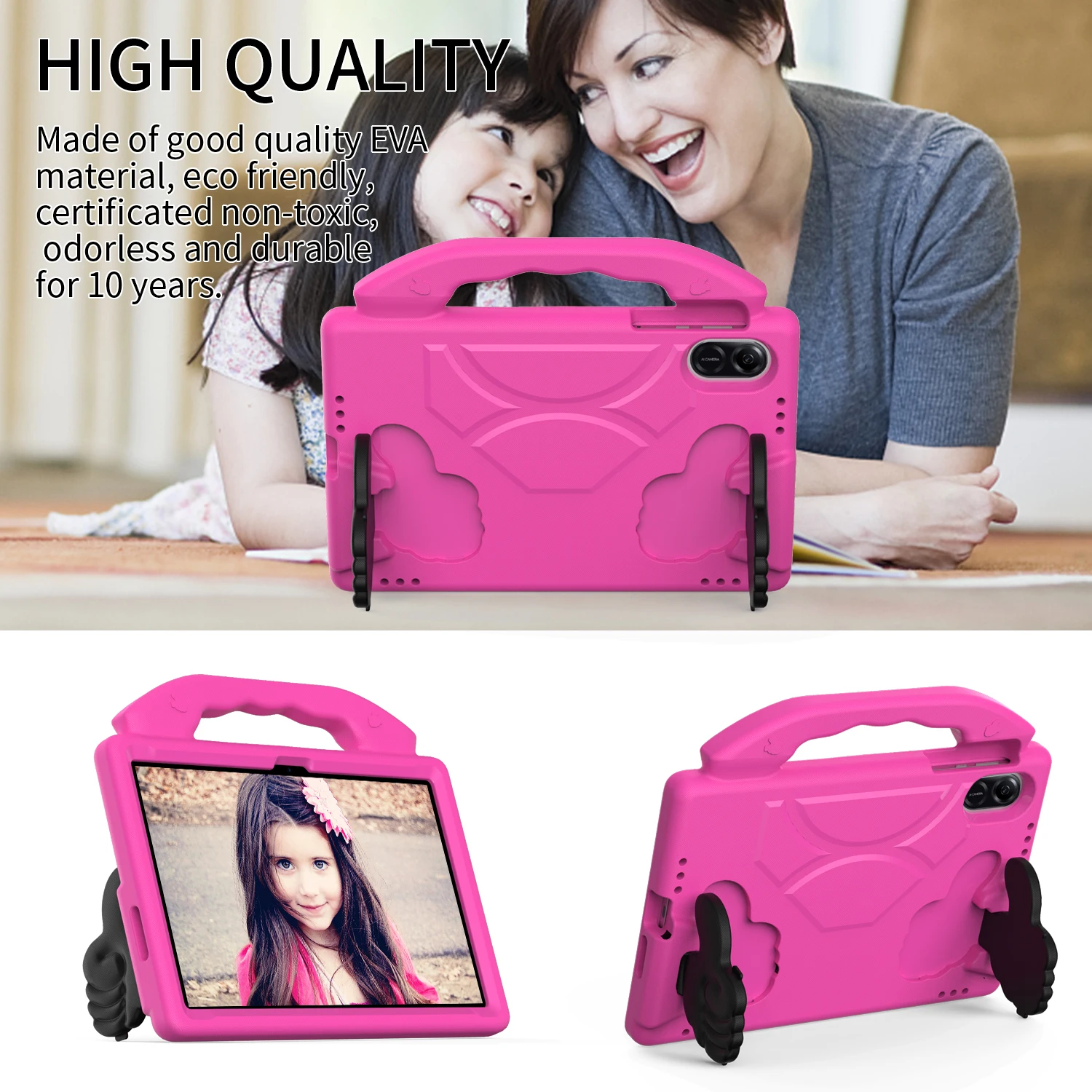 Durable EVA Shockproof Kids Case with Stand and Holder