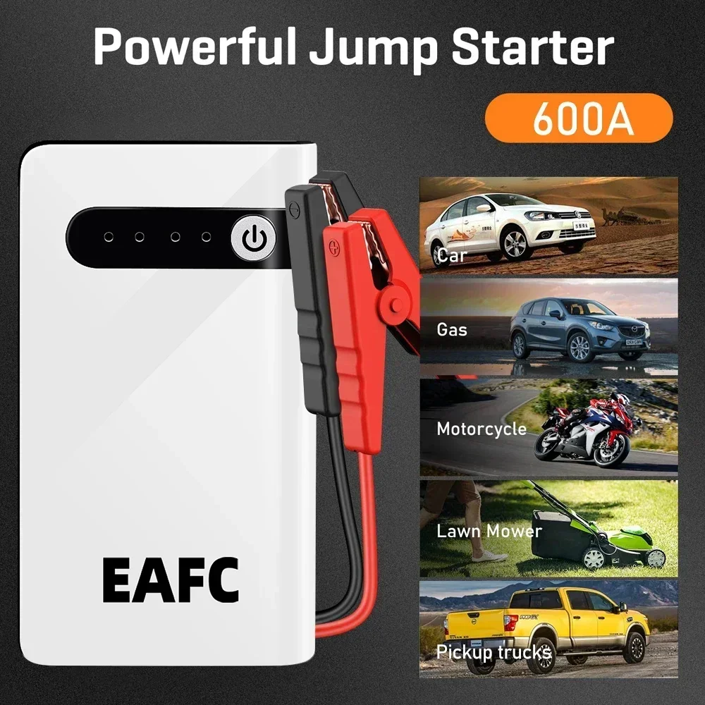 Portable Jump Starter Multi-function Power Bank 600A Emergency Booster Car Battery Charger 12V Gasoline and Diesel Vehicles