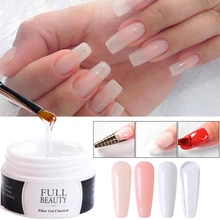 

1Box Nail Extension Gel Pink White Clear Poly Builder UV Gel For Nails Finger Extensions Form Tips French Pink Nail Art Tool