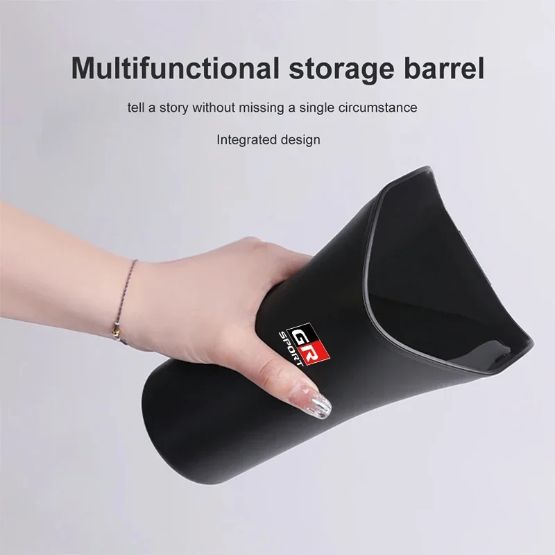 Car Trash Bin /umbrella Storage Bucket Box Car Interior Accessories For Toyota GR Sport Gazoo Racing Yaris 86 Corolla Hilux C-HR
