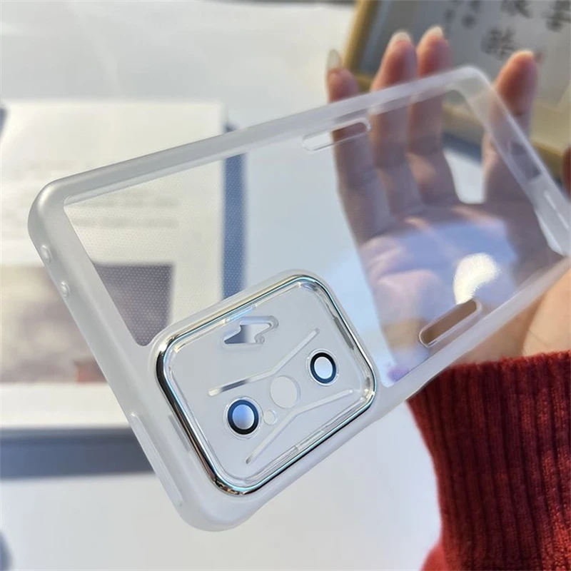 Transparent Soft Silicone TPU Case with Camera Protection and Bumper