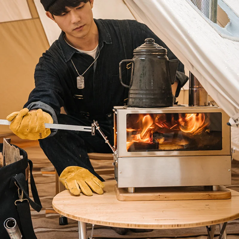 Naturehike Desktop Firewood Stove Detachable Heating Camping Stove Portable Camping  Tent Stove Outdoor Multi-Function Oven Cooki - AliExpress