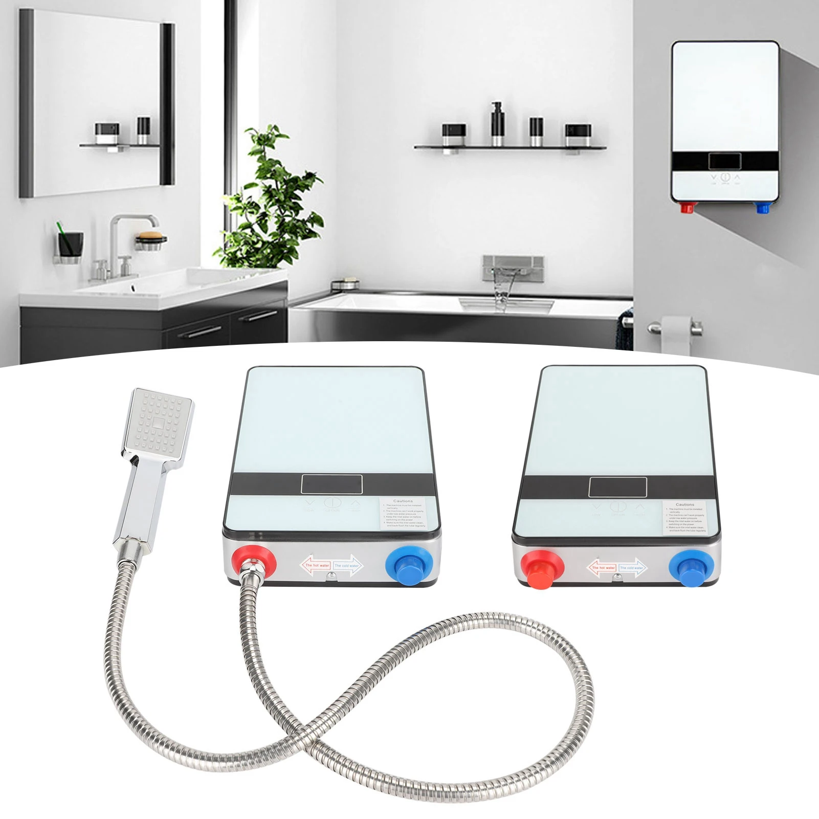 Instant Water Heater Shower 220V Bathroom Faucet Thermostat Hot Water Heater 4500W For Country House Cottage Hotel Kitchen