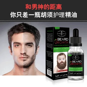 Olio per la crescita della barba Professionale Enhancer per la crescita della barba Olio essenziale per la barba per uomo Capelli Barbe Crescere il viso Uomo Forza Barba 30ml