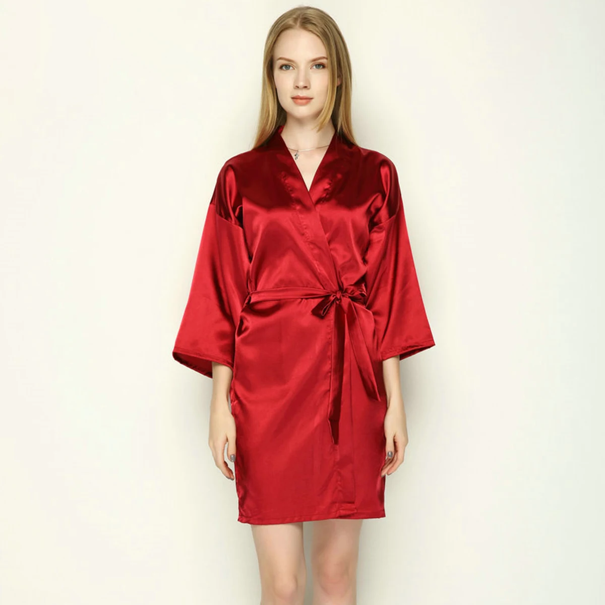 Satin Silk Robes Wedding Bathrobe Bride Bridesmaid Gown Women Clothing Sleepwear