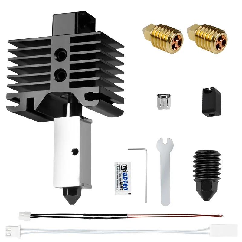 Hotend Kit Per Bambu Lab X1 Carbon X1-Carbon Combo P1P Stampante 3D 500C Ugello In Acciaio Temprato Con Blocco Riscaldatore In Rame Placcato Aggiornat