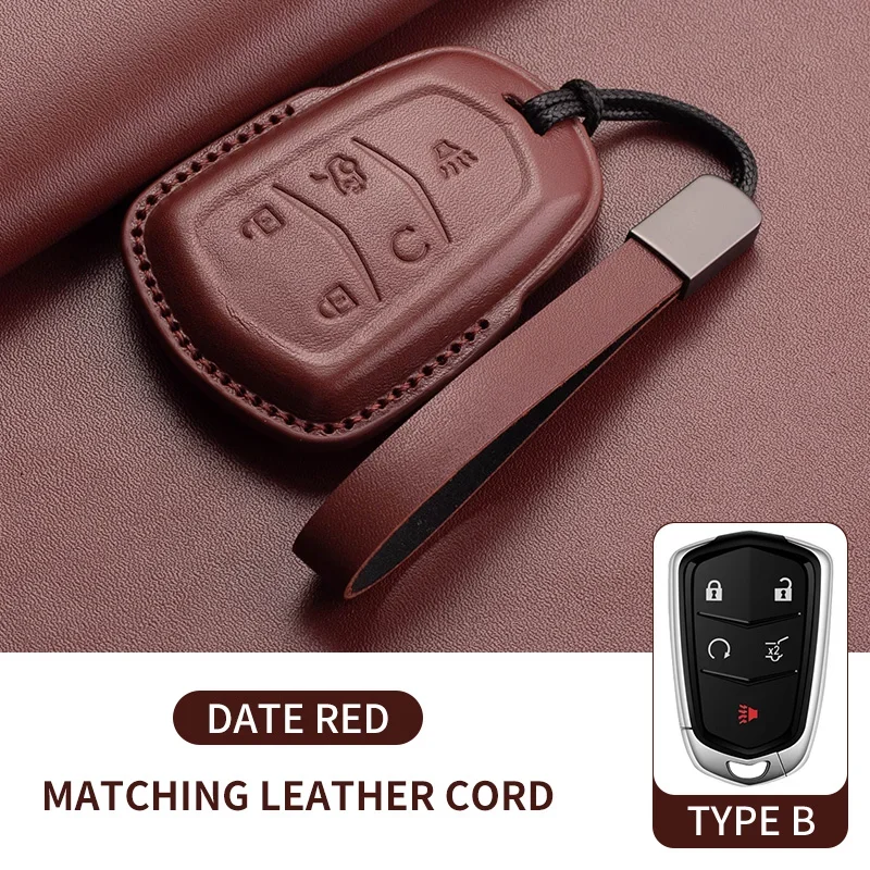 Premium Leather Car Key Case Cover - Elegant and Durable Key Accessory
