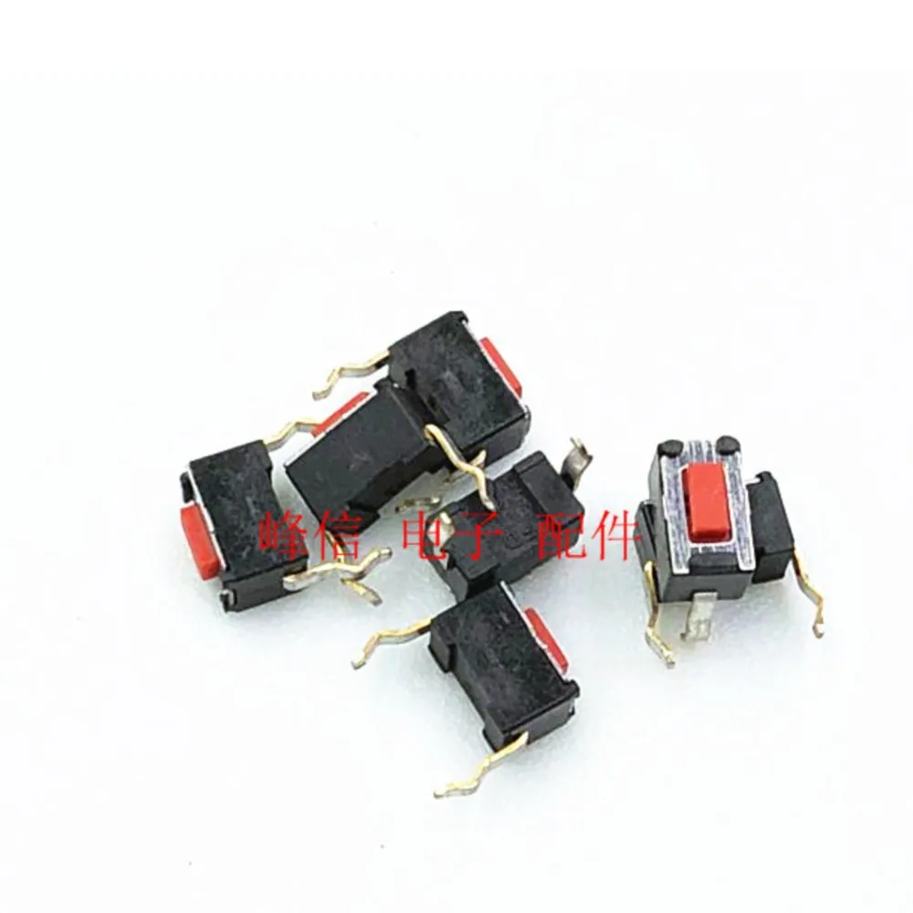 30Pcs Straight Plug 2 Feet 3*6*4.3MM Small Tact Switch Reset Tactile Key Switch Button