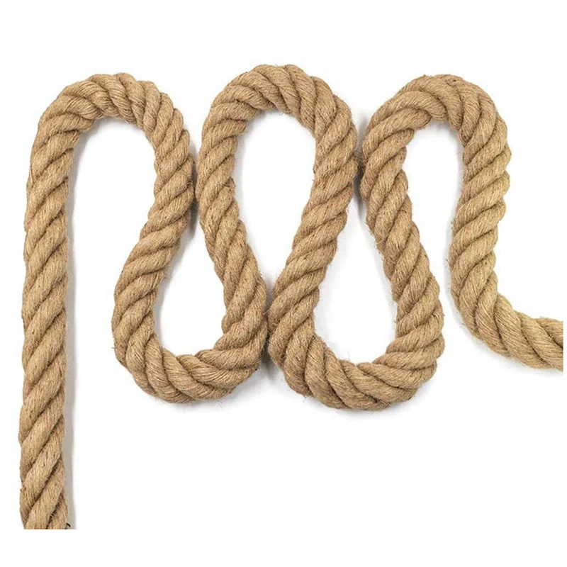 10M Natural Jute Rope Heavy Thickness Gardening Tied Rope Wrapping Home Decor Outdoor Staircase Decorated Fence Twine Craft Natural Jute Rope
