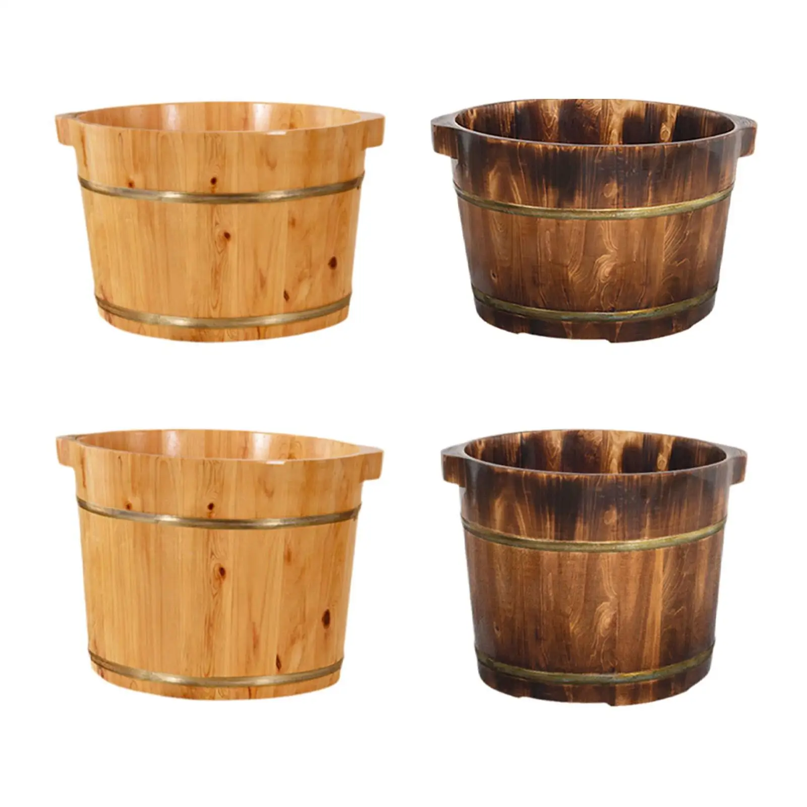 Wood Foot Bath Tub Deep Foot Washing Bucket for Bathroom Household Women Men Wood Foot Bath Tub Deep Foot Washing Bucket for Bathroom Household Women Men