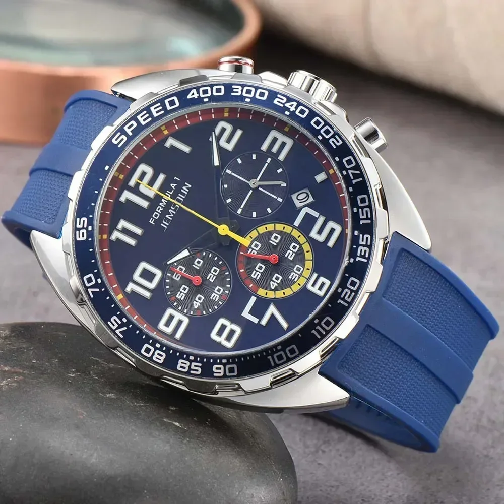 

New Top Luxury Original Brand Quartz Watches for Mens Classic FORM ULA 1 Racing Team Watch Chronograph Automatic Date AAA Clocks