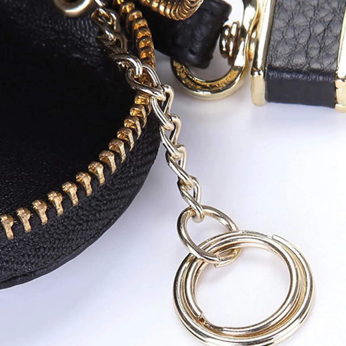 Cowhide Car Key Holder Case Genuine Leather Men Women Key Protective Case Universal Housekeep Keychain Mini Wallet Coin Pouch