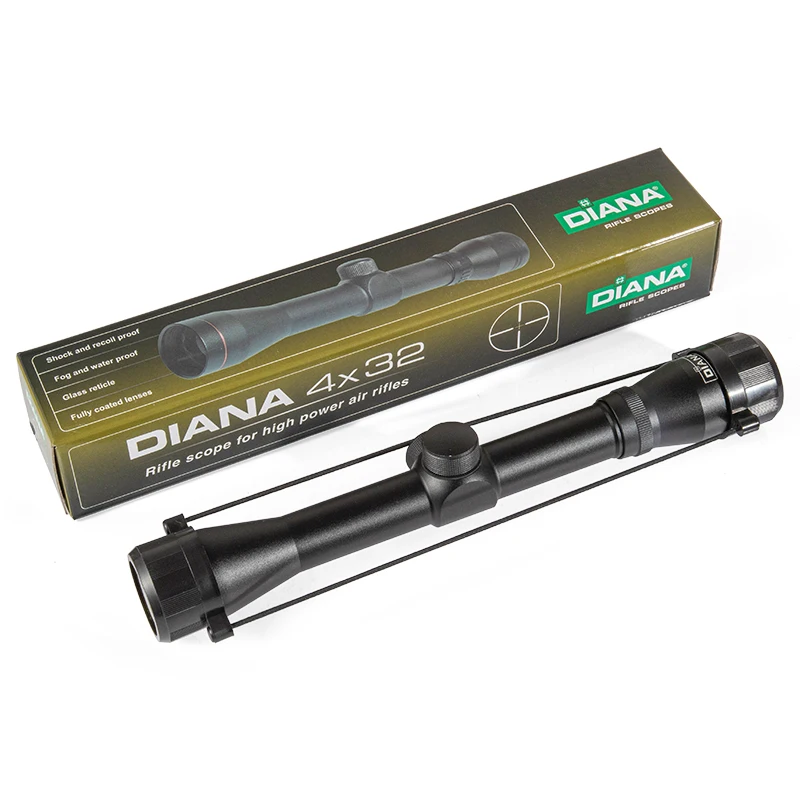 Rifle Scope DIANA 4X32 One Tube Glass Double Crosshair Reticle Optical Sight Tactical