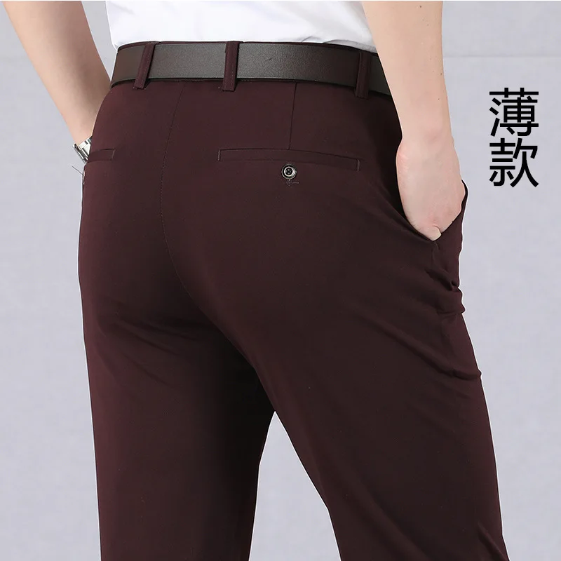 

2024 европейские и американские мужские модные повседневные эластичные брюки с высокой талией 5288