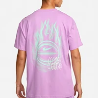 Nike officiel véritable nouveau col rond pour hommes imprimé basket-ball décontracté Sport manches courtes FJ2324-532 2