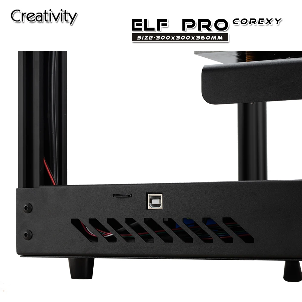 Creativity 3D Printer Upgrade ELFPRO Aluminum Profile 300x300x360MM Desktop Large Size FDM CoreXY Faster and More Stable