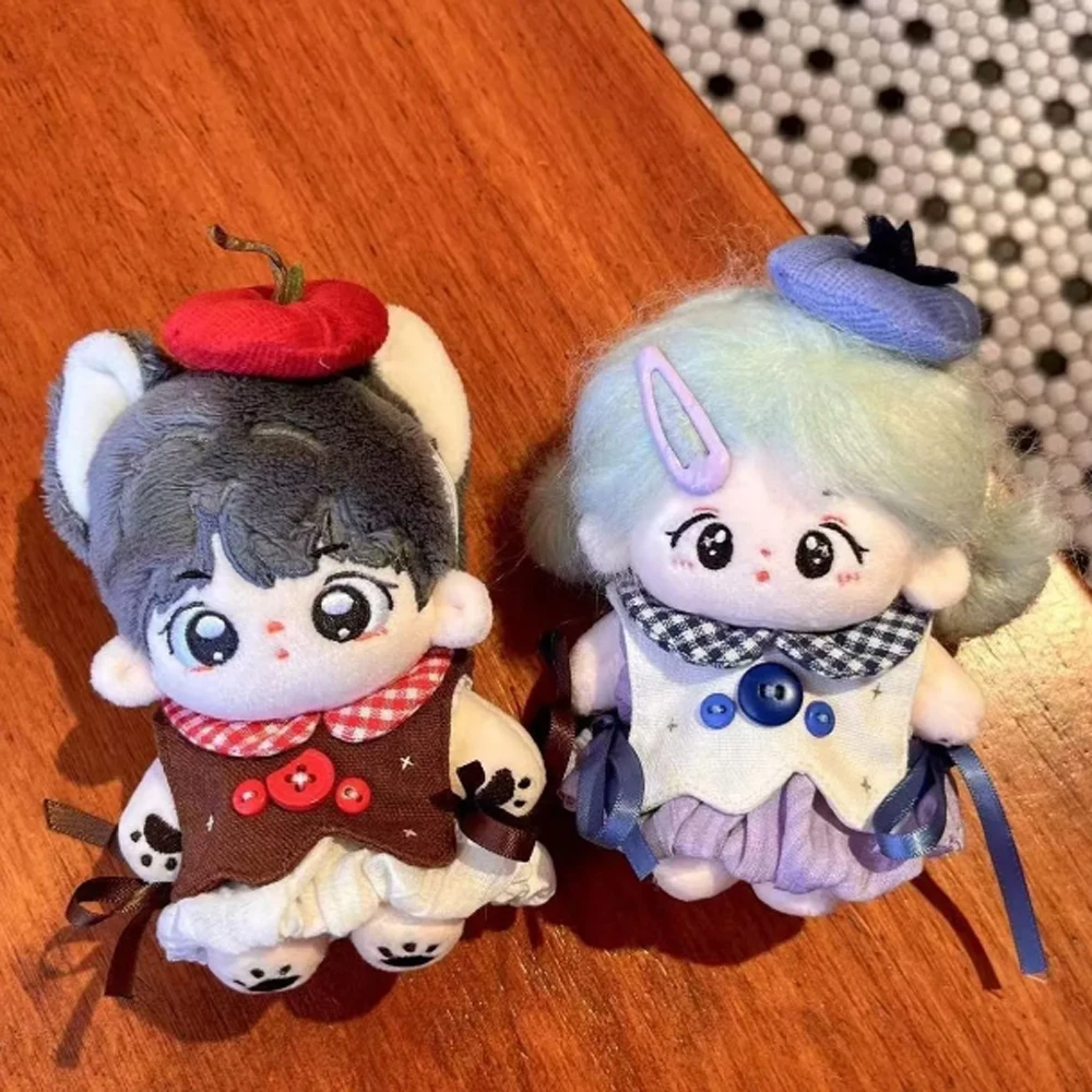 Fruit Cake 10cm Cotton Doll Clothes Blueberry Super Cute 10cm Doll Clothes Outfit Lovely Suit Doll Dress Up Clothes Set