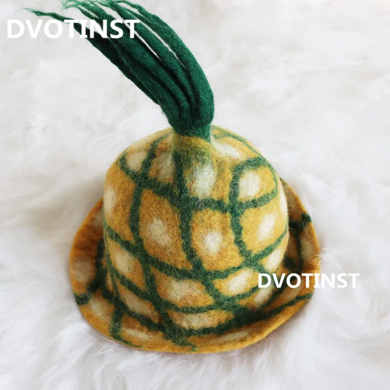 Dvotinst- 사진 촬영 소품, 용 핸드메이드 양모 파인애플 딸기 보닛 모자, 사진 스튜디오 촬영 사진 소품