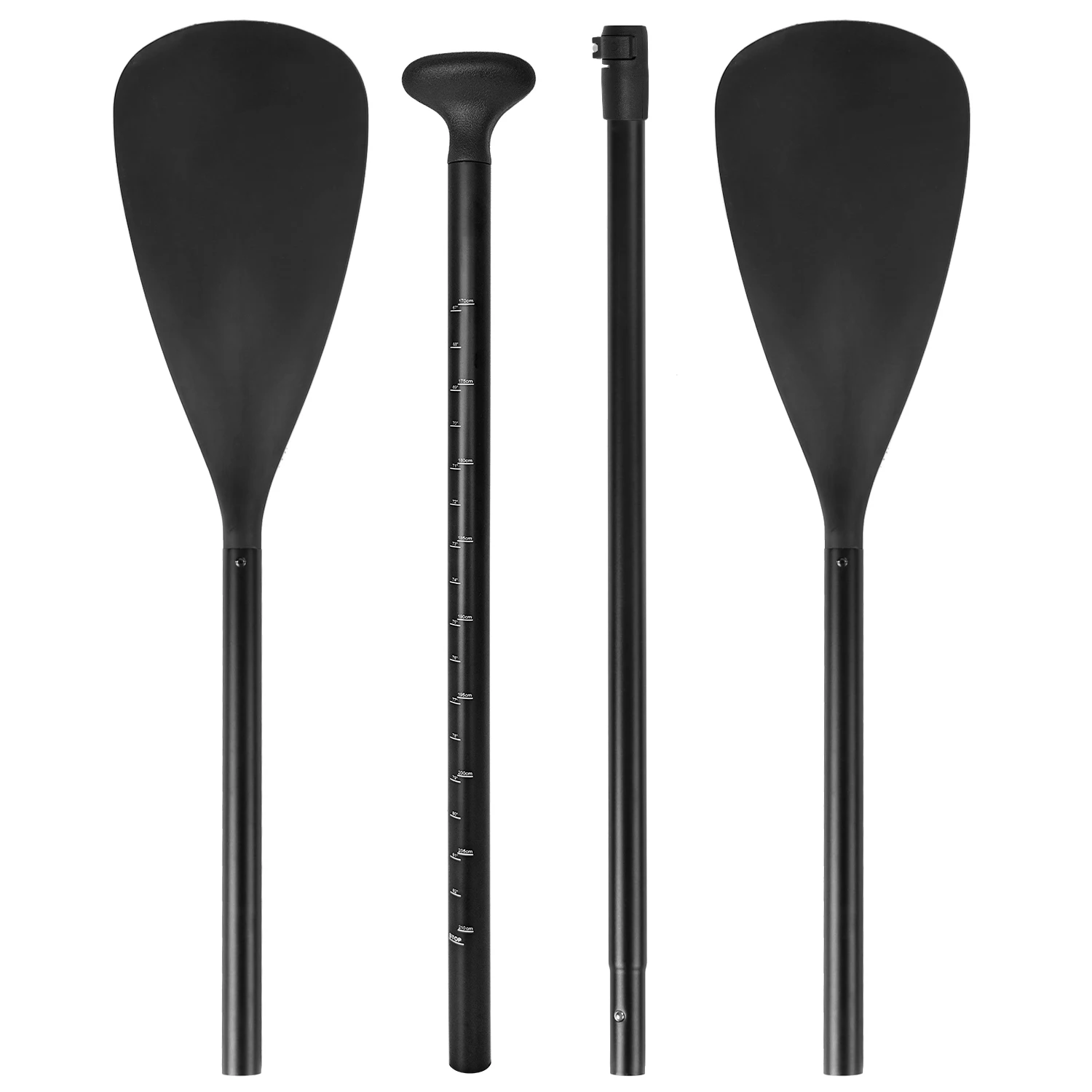4-Piece Dual Purpose Adjustable SUP Paddle Kayak Boat Stand Up Paddle Board with 2 Blades 1 Connecting Shaft 1 T-handle