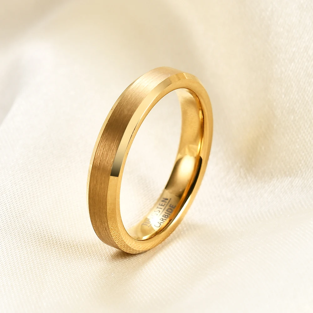 4/6/8mm Wolframstahl Gebürsteter Ring Edelstahl Paar Vielseitiger Modischer Ring für Damen Herren Hochzeit Party Geschenk Schmuck – Detail 2