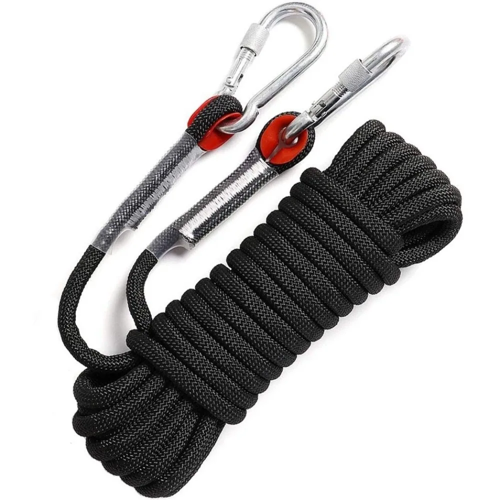 Verdicktes 10 mm Sicherheitsrettungsseil, statisches, hochfestes statisches Felsseil mit 2 Stahlhaken, Sicherheits-Kletterseil, Felssportarten – Detail 12