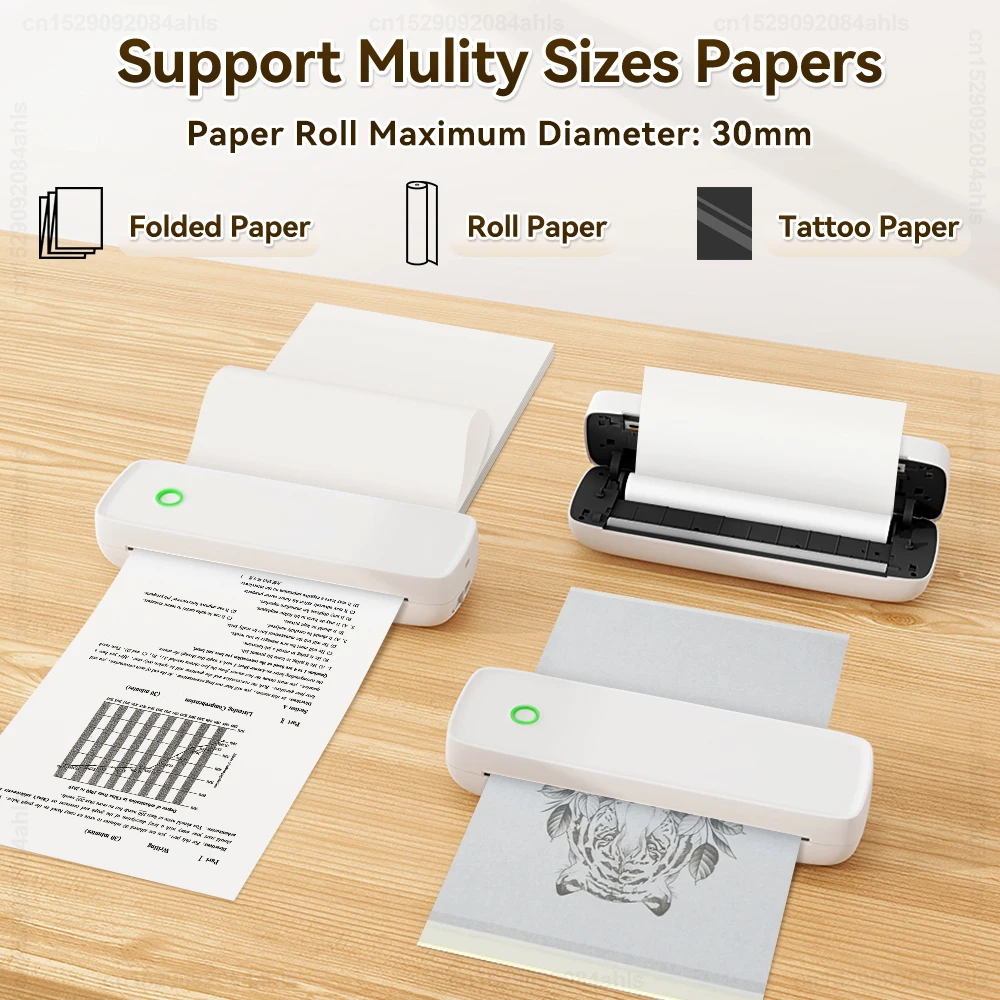 Mini Tattoo Stencil Printer without Ink Portable A4 Thermal Printer  Bluetooth Wireless Printer Machine or Tattoo Transfer Paper - AliExpress