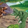 Dinosaur Shake Head Water Gun Toy Tyrannosaurus Rex Spray Shooting Pressing Grip Water Pistol Boys Beach Pool Toys For Kids Boy 1