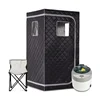 Full Body Home Steam Sauna Set 4L Large Steam Pot One Person Sauna Spa with Time Temperature Remote Control Detox Therapy 2