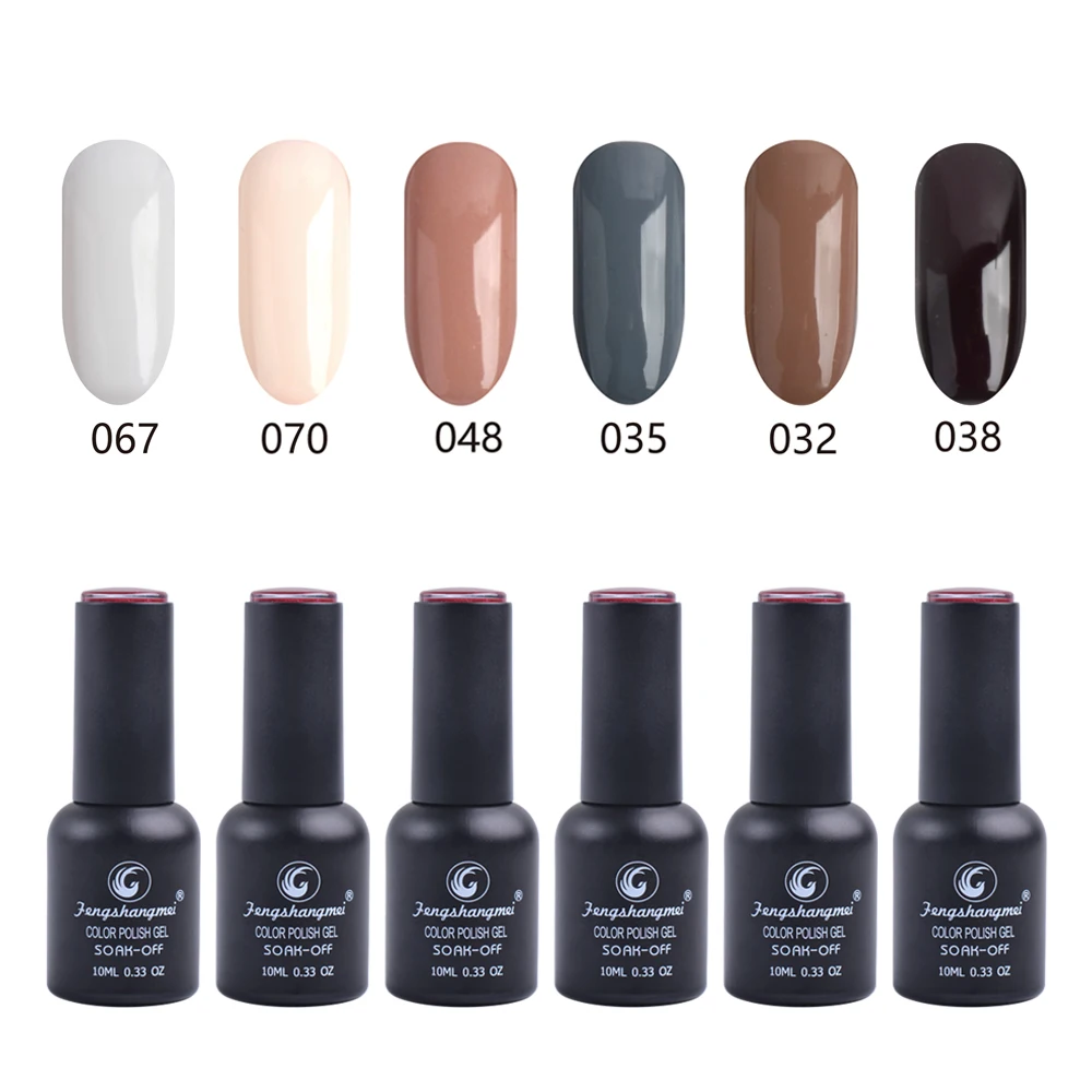 

HEALLOR Nail Polish Colorful UV LED Semi Permanent Design Nail Art Varnish Wholesale Set of 6 Matte Rubber Top Coat Base Coat