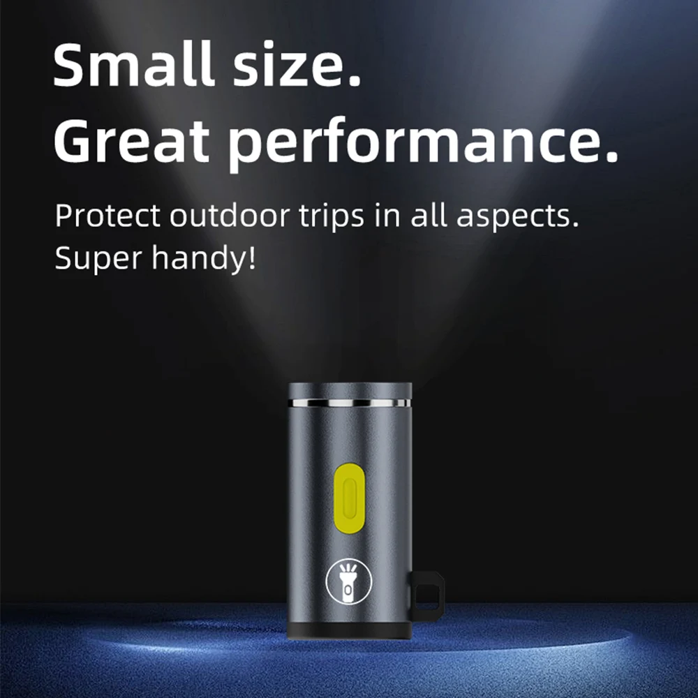 Led flashlight keychain light camping lights camping lamp Type-C LED Multifunctional Strong Light Pocket Keychain Flashlight Outdoor Hiking Camping Mini Flashlight Small Torch light