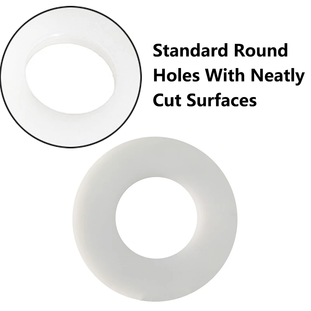 Stainless Steel Washers 50pcs Plastic Flat Gasket Door Hinge Washers Nylon Fit Rings Gasket Hinge Rings Reduces Door Open Close Noise Ф10*15*1 Ф10*15*2