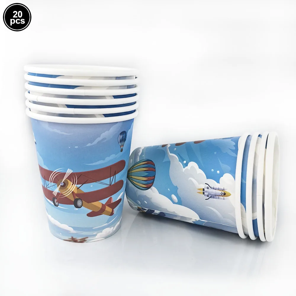 Aviation Adventure Birthday Party Supplies - Airplane Themed Plates & Napkins