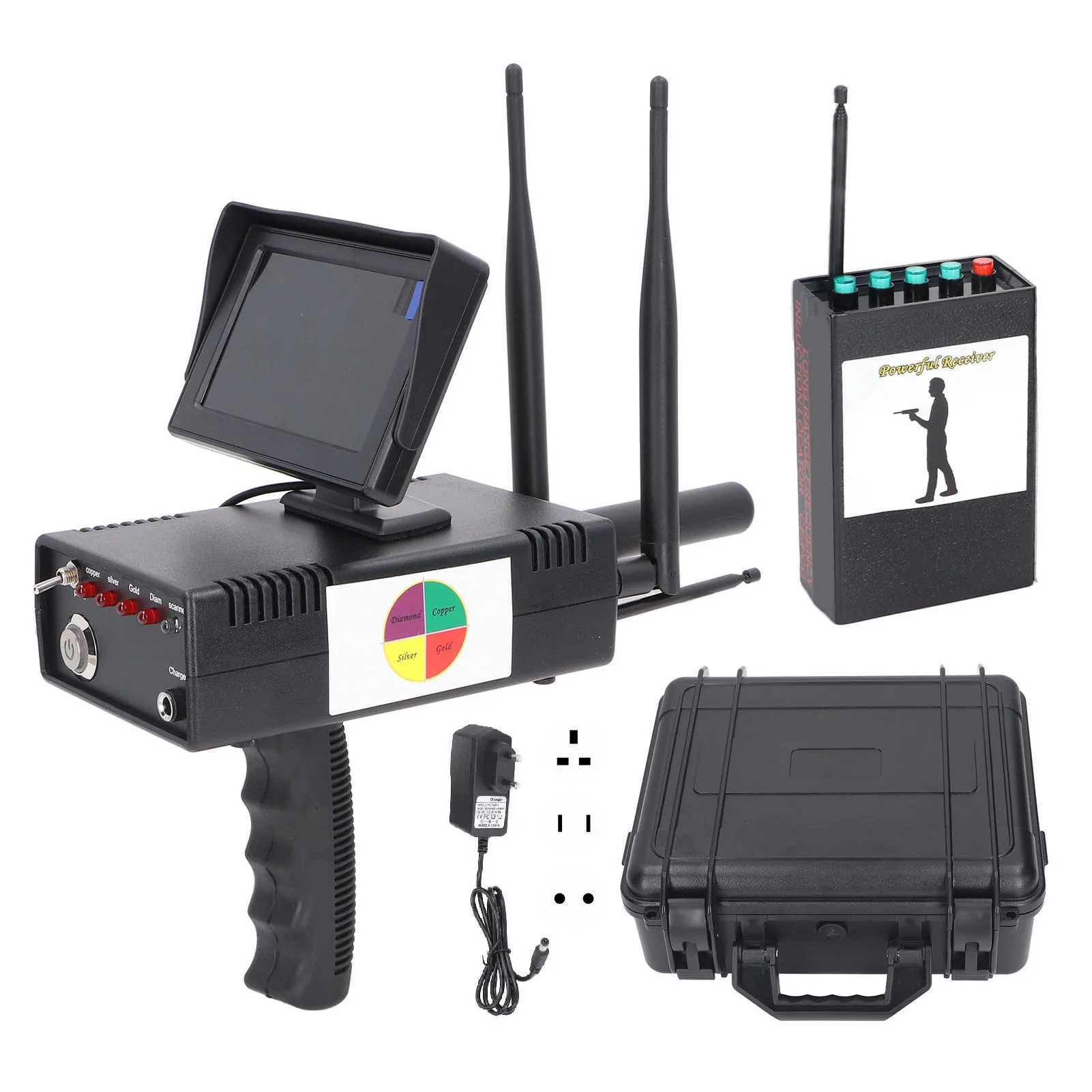 Metal Detector Precise Positioning Underground Metal Scanner Gold Silver Copper Finder 1500 Search Range 25m Depth