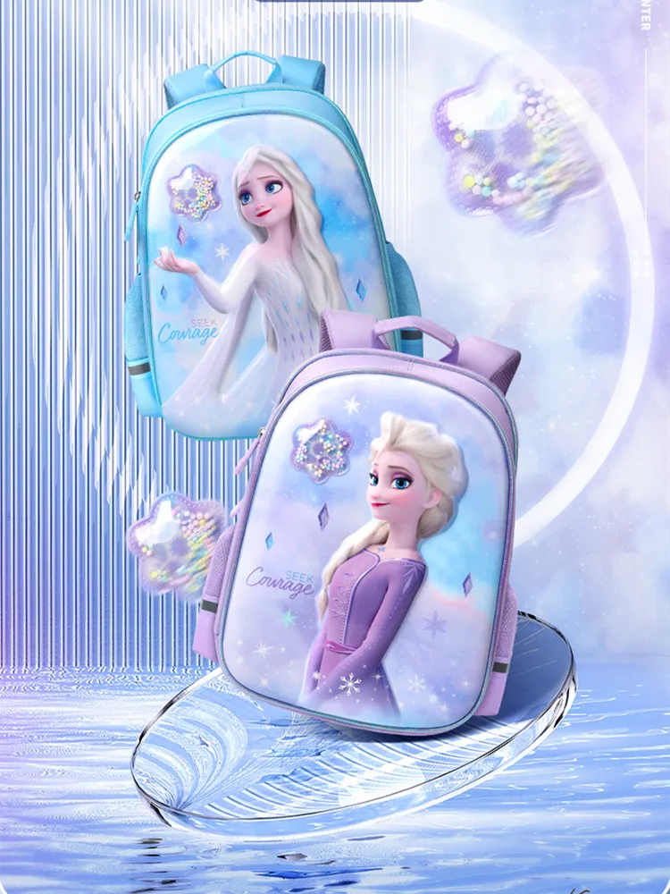 

Disney Frozen School Bag For Girls Elsa Anna Grade 1-3 Primary Student Shoulder Orthopedic Backpack Large Capacity Gifts Mochila