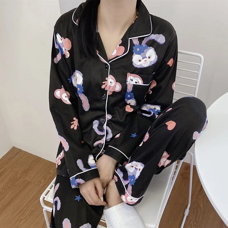 Women's Disney 2 Pieces Cotton Pajama Set for Spring Autumn cotton pajama set