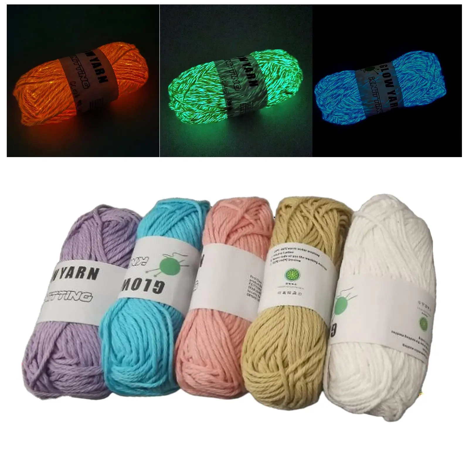 

5x светящиеся нитки оригинальная фототрикотажная пряжа для вязания крючком шарфа свитера