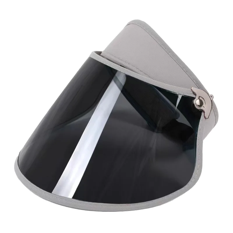 

Women's Plastic PVC Sun Hat Large Brim for Wind Protection and UV Protection Adult Empty Top Sun Lenses Hat
