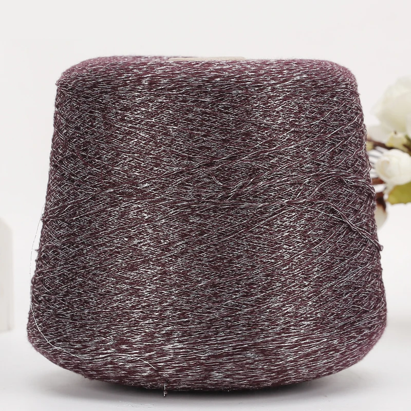 New 500g Soft Thin Gold Silver Silk Wire Mercerized Cotton Yarn for Knitting Baby Organic Fine Crochet Knit Sewing Thread X5313 6