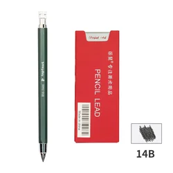 High - Quality Mechanical Pencil Set with Charcoal Graphite Lead for Versatile Sketching and Drawing (1 green pen - 14b)
