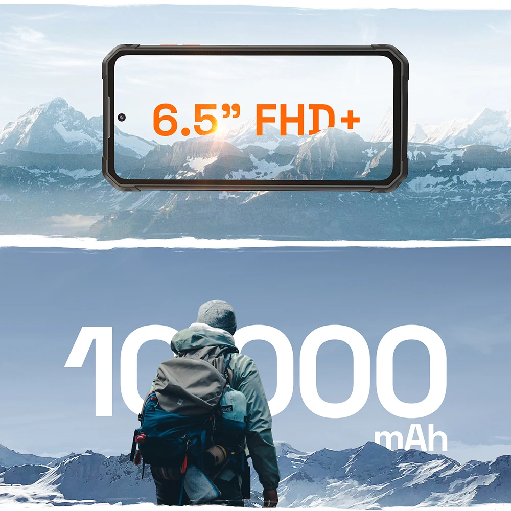 IIF150 B1 Pro Rugged Phone 6.5" FHD+ Display Octa-core 20MP Night Vision 6GB RAM+128GB ROM 10000mAh Smartphone Android 12 3