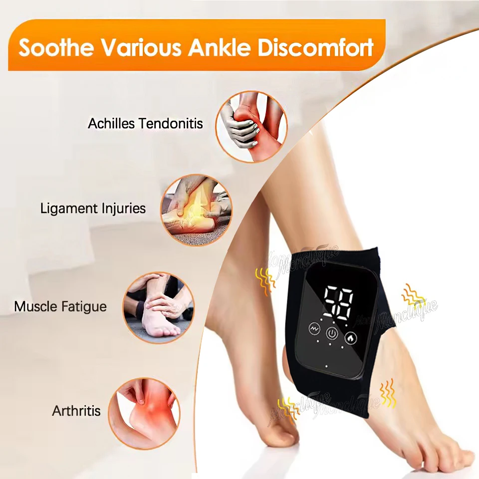 Ankle Calf Foot Vibration Massager Electric Heat Foot and Hand Massager Portable Ankles Hand Bracket With Hot Compress Massage