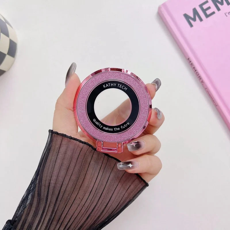 Sparkling Rotating Mirror Ring Grip Phone Holder