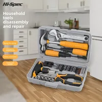 Hi-Spec 30-Piece Home Hardware Tool Kit Multi-Function Screwdriver Wrench Tool Set Durable Storage Box for Hand Tools Combinatio