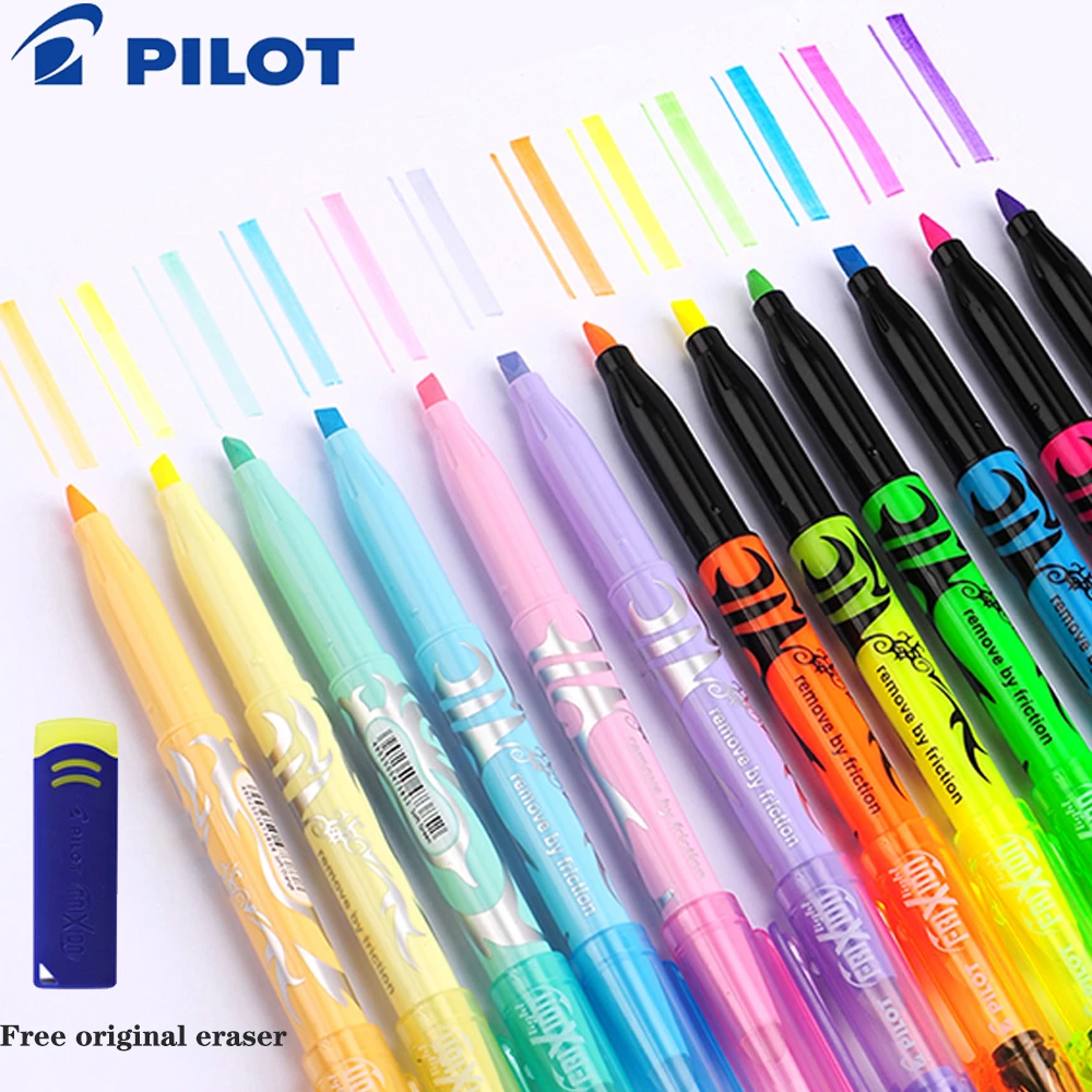 partij kalmeren scheerapparaat 6/12colors Pilot Sw-fl Frixion Erasable Highlighter Pen Pastel Highlighter  Set Marker Cute School Study Stationery Oblique Head - Highlighters -  AliExpress